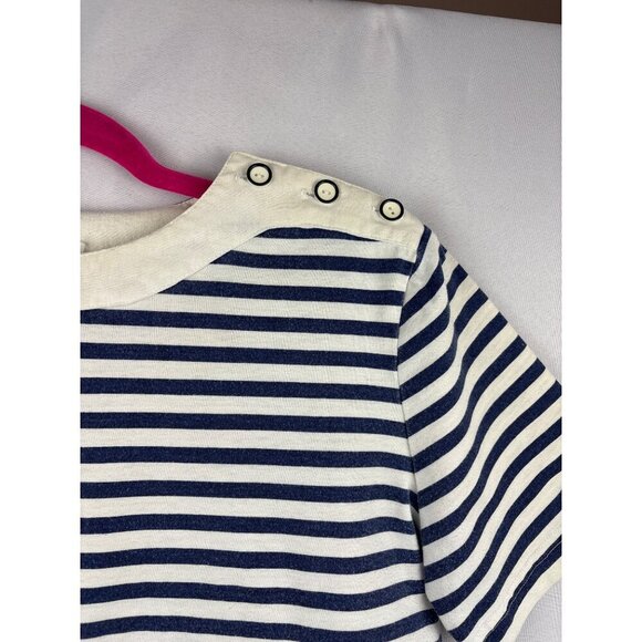 Vintage Byer California Nautical Striped Crop Top With Button Detail Large Cotto - Picture 4 of 6